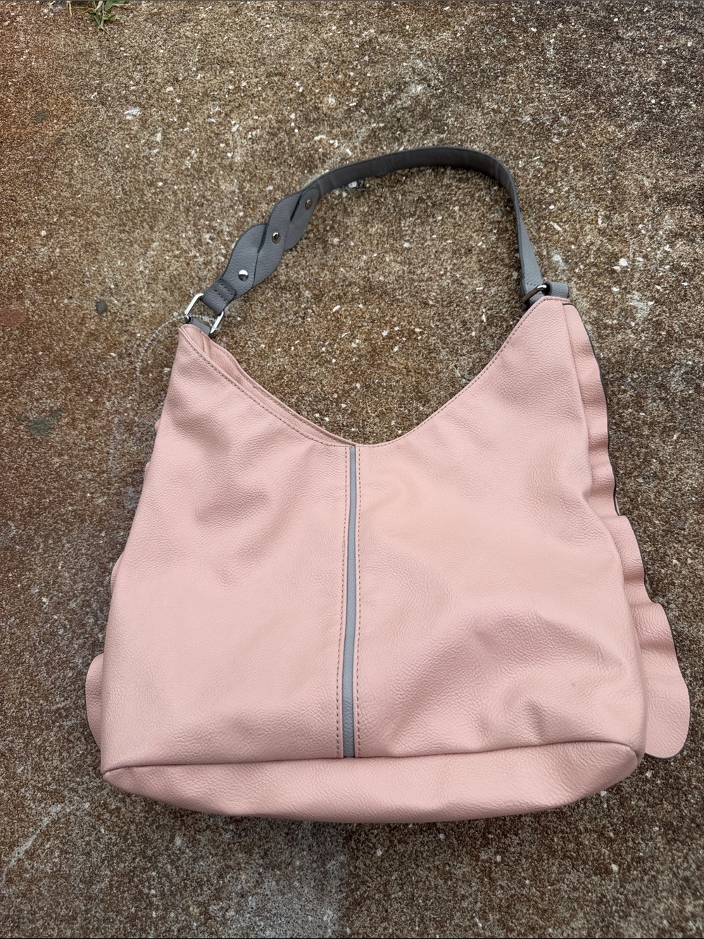 VINTAGE-KMARTWomen's Pink Shoulder Bag - Soft Pebbled Vegan Leather